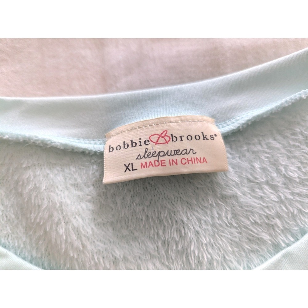 Bobbie Brooks Women Teen XL Unicorn Sky Blue Sleepwear Pajama Fleece Sweater Top - Picture 4 of 5